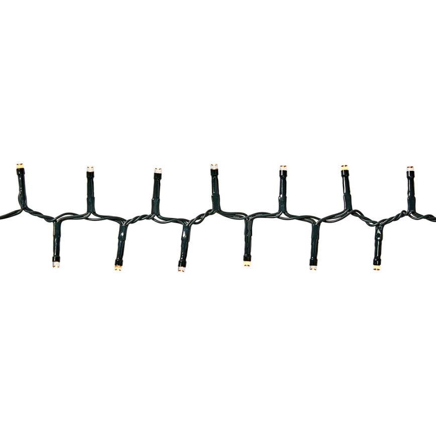 Guirlanda LED para exterior 700 LEDs / 7 funções, 17 m, IP44, branco quente