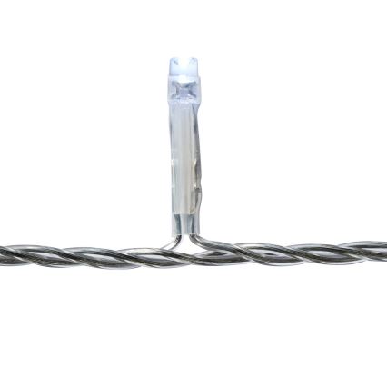 Cortina luminosa LED para exterior 180 LEDs/7 funções 10,9m IP44 branco frio