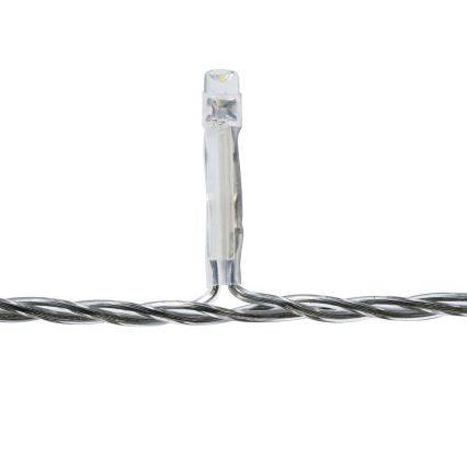 Cortina luminosa LED para exterior 180 LEDs/7 funções 10,9m IP44 branco frio
