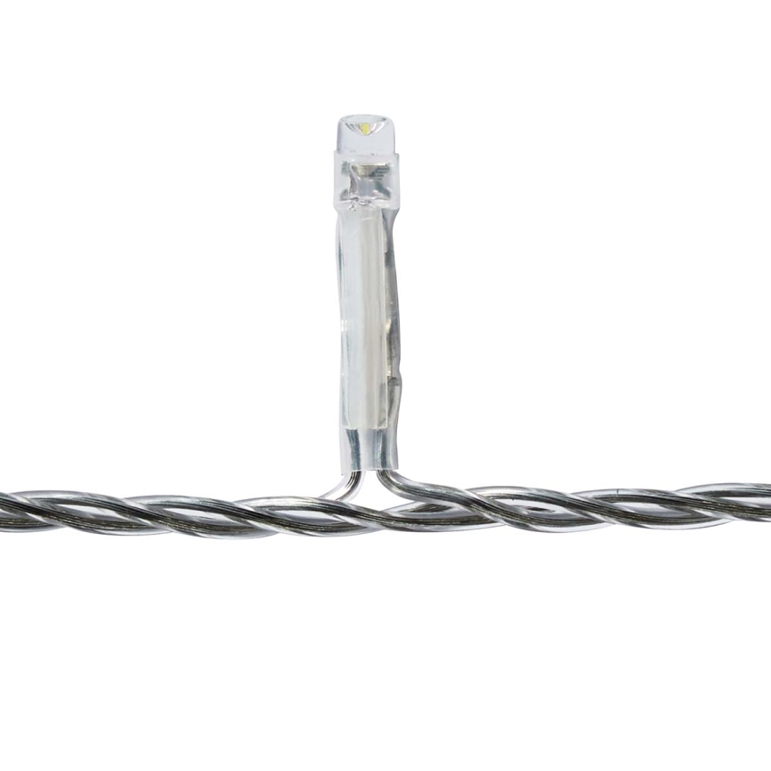 Cortina luminosa LED para exterior 180 LEDs/7 funções 10,9m IP44 branco frio