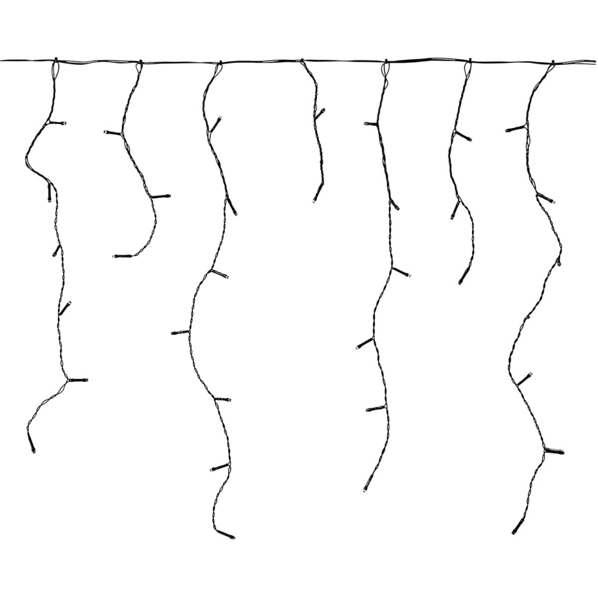 Cortina exterior de Natal LED 360xLED/7 funções 14m IP44 branco quente
