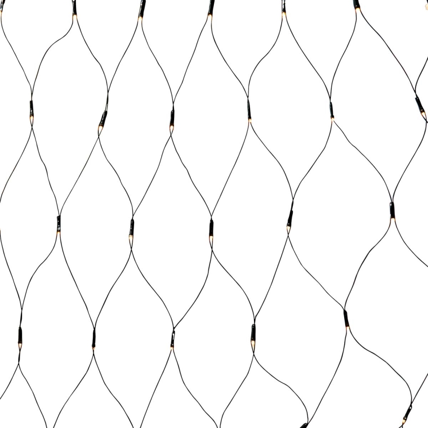 Cortina de LED para exterior 160 LEDs/7 funções 5 m IP44 branco quente