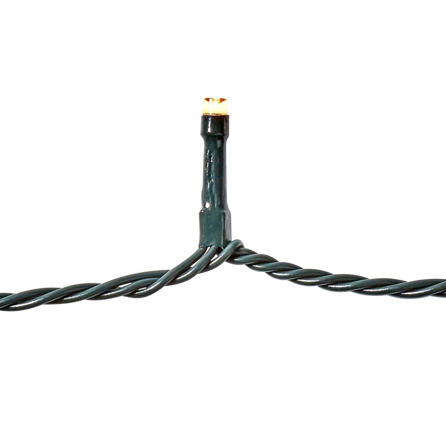 Cordão de luzes LED para exterior, 180 LEDs, 7 funções, 16,5 m, IP44, branco quente