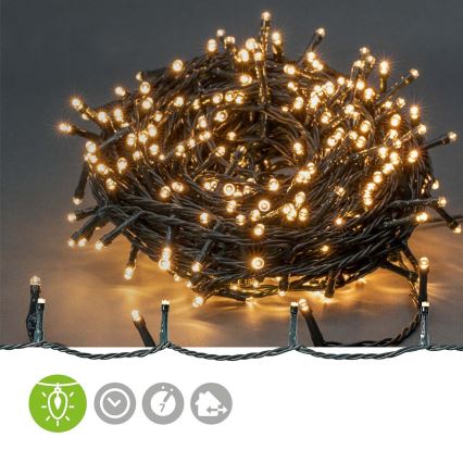 Guirlanda LED de Natal para exterior 720 LEDs / 7 funções 57 m IP44 branco quente