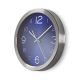 Relógio de parede 1xAA/1,5V aço inoxidável 30 cm azul
