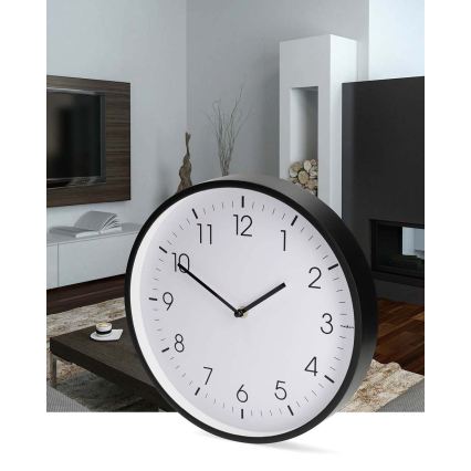 Relógio de parede Ø 30,8 cm, 1x AA, preto