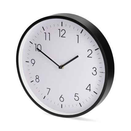 Relógio de parede Ø 30,8 cm, 1x AA, preto