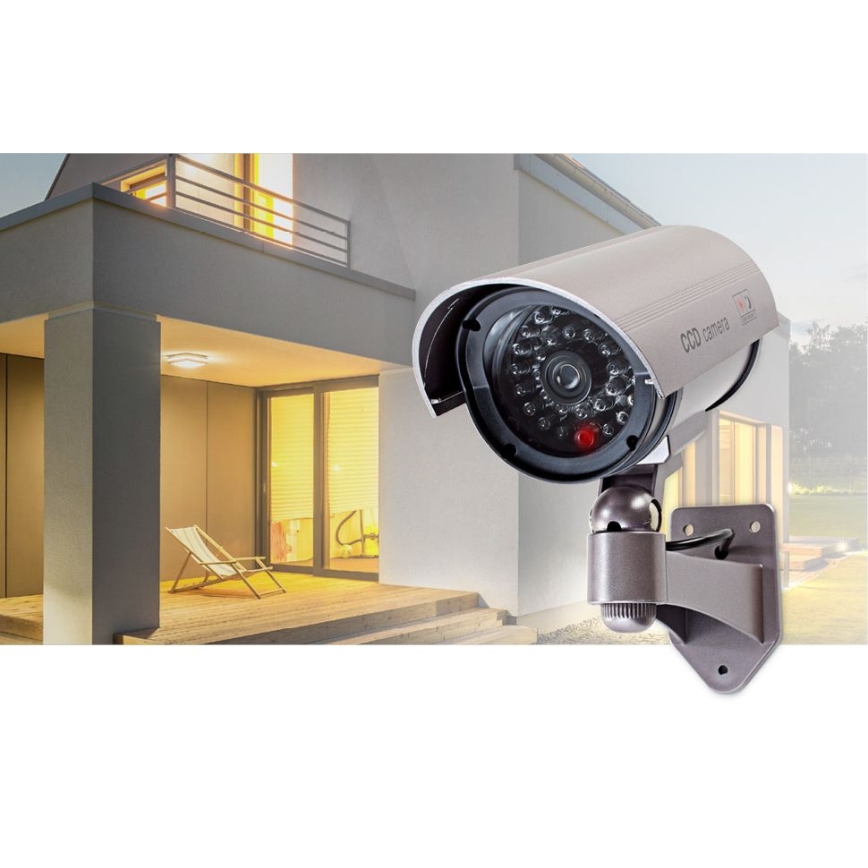 LED Câmara de segurança fictícia 2xAA IP44