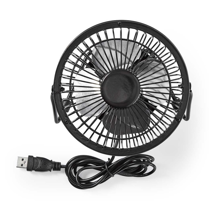 Ventilador de mesa 3W/USB 10 cm preto