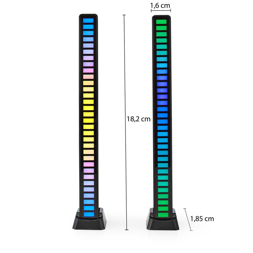 CONJUNTO 2x Candeeiro de mesa LED RGB recarregável LED/250 mAh