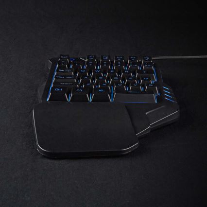 Teclado de gaming para uma mão LED RGB 5V