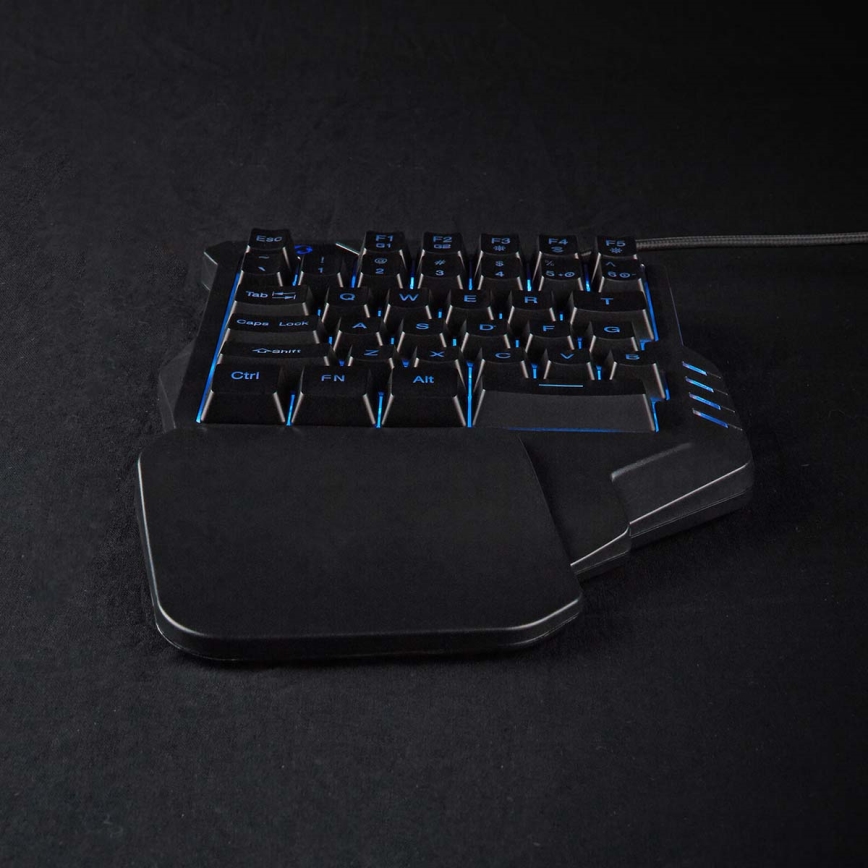 Teclado de gaming para uma mão LED RGB 5V