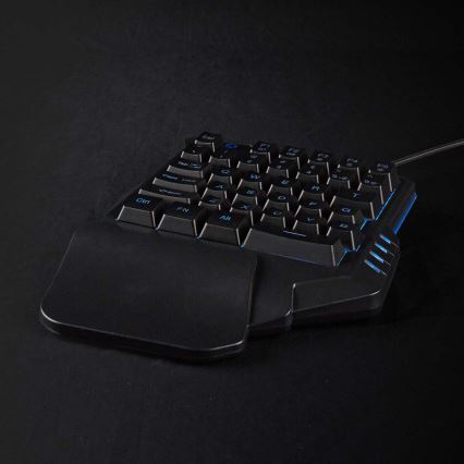 Teclado de gaming para uma mão LED RGB 5V