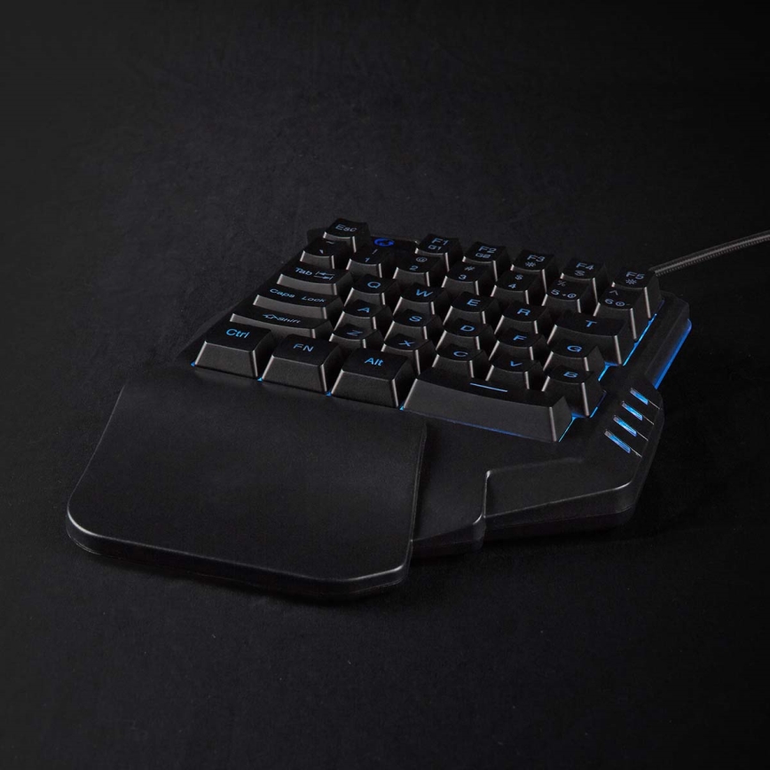 Teclado de gaming para uma mão LED RGB 5V