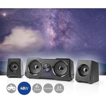 Altifalantes LED Gaming 48W/5V