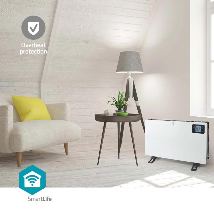 Aquecedor elétrico/convector 750/1250/2000W/230V Wi-Fi Tuya + controlo remoto
