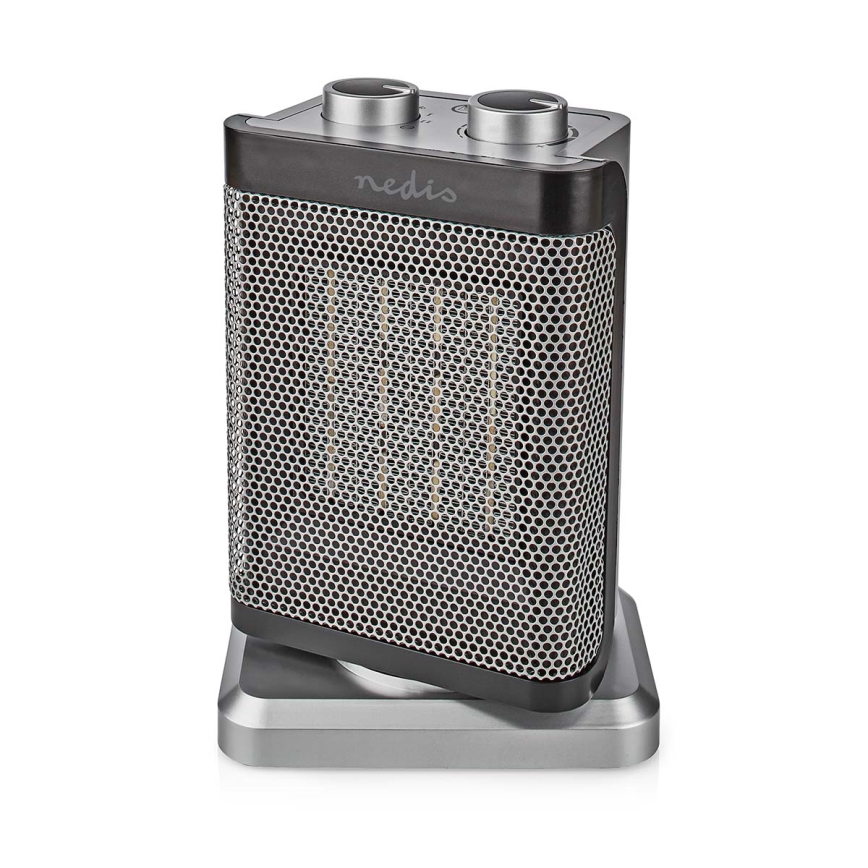 Ventoinha com elemento de aquecimento cerâmico 1000/1500W/230V prateado