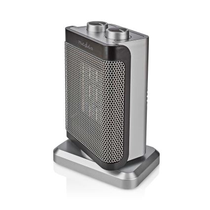 Ventoinha com elemento de aquecimento cerâmico 1000/1500W/230V prateado