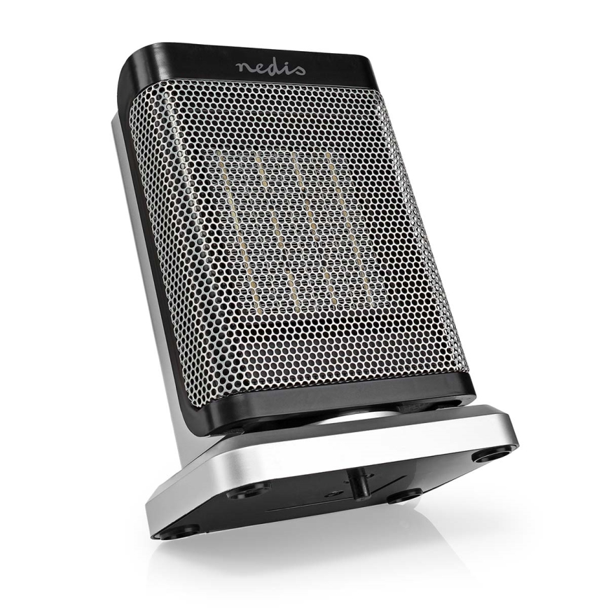 Ventoinha com elemento de aquecimento cerâmico 1000/1500W/230V prateado
