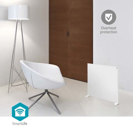 Painel de aquecimento infravermelho 350W/230V 59,8x62 cm IP44 Wi-Fi Tuya + controlo remoto