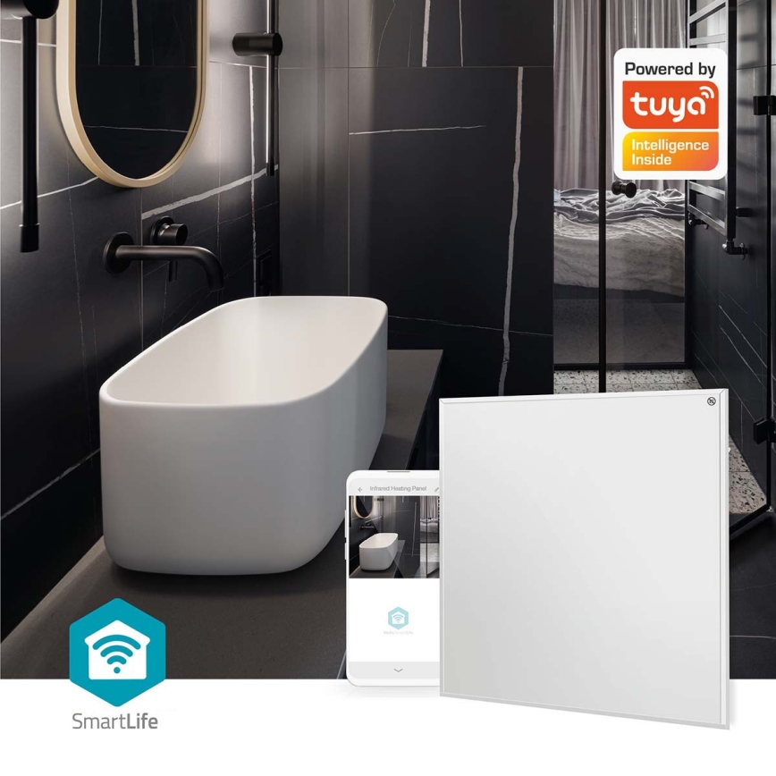 Painel de aquecimento infravermelho 350W/230V 59,8x62 cm IP44 Wi-Fi Tuya + controlo remoto