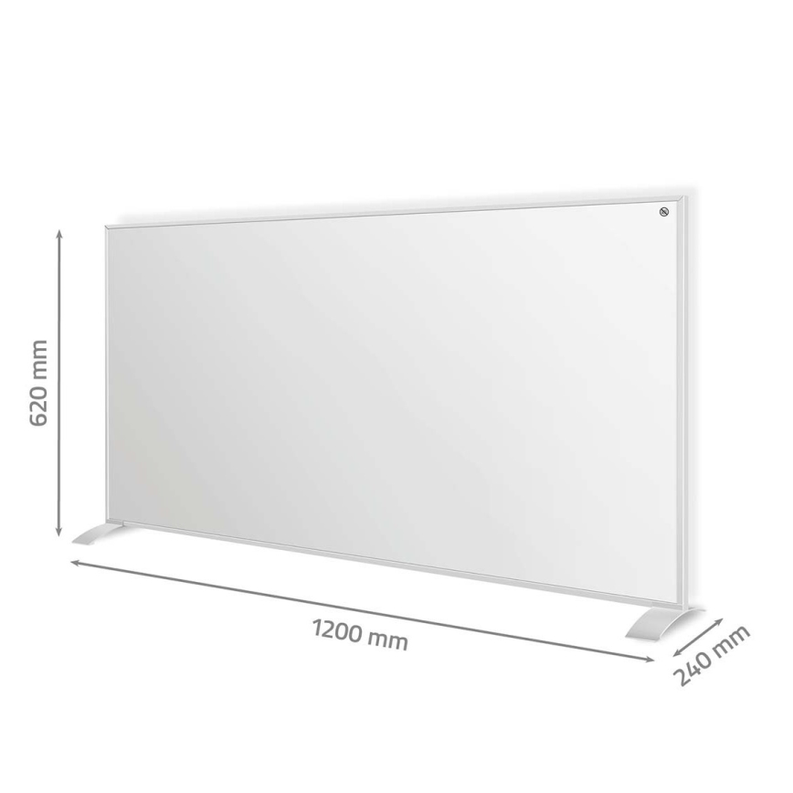 Painel de aquecimento infravermelho 700 W/230 V 120 x 62 cm IP44 Wi-Fi Tuya + controlo remoto