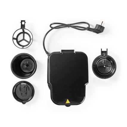 Nedis KACM300FBK - Máquina de café para uma caneca 0,4 l com caneca de viagem