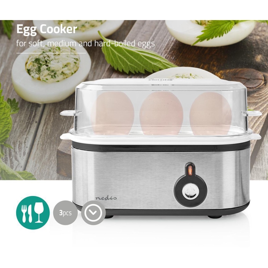 Cozedor de ovos 210W/230V em aço inoxidável