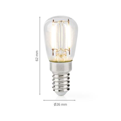 Lâmpada de frigorífico LED T26 E14/2W/230V 2700K