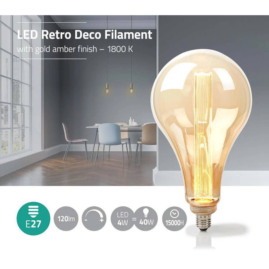 Lâmpada LED regulável FILAMENT PS165 E27/3,5W/230V 1800K