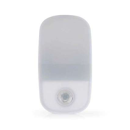 Luz de orientação LED com sensor de movimento e anoitecer LED/0,55W/230V branco