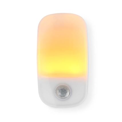 Luz de orientação LED com sensor de movimento e anoitecer LED/0,55W/230V branco