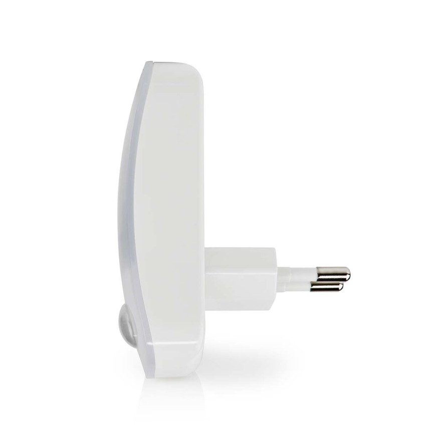 Luz de orientação LED com sensor de movimento e anoitecer LED/0,55W/230V branco