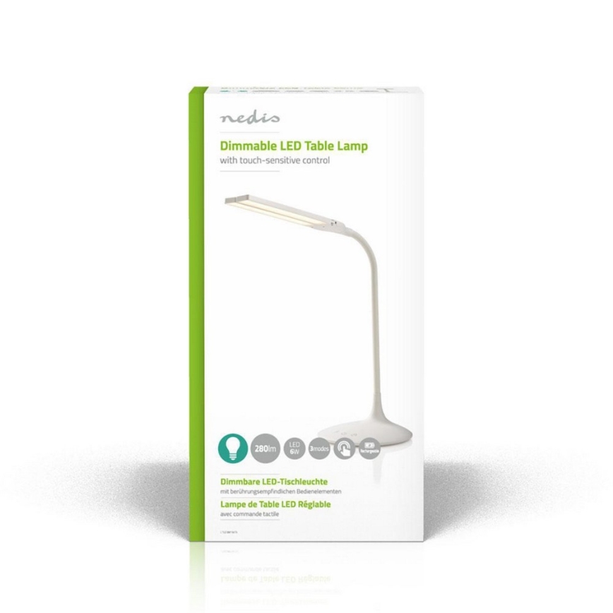 Lâmpada de mesa LED regulável LED/6W/5V 2200 mAh branca