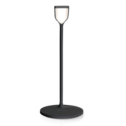 LED Regulação táctil flexible candeeiro de mesa com 15W carregamento sem fios Qi LED/5,5W/230V 2700-6500K preto