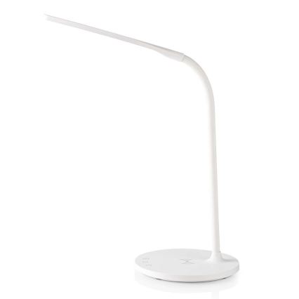 LED Regulação táctil flexible candeeiro de mesa com 15W carregamento sem fios Qi LED/5,5W/230V 2700-6500K branco