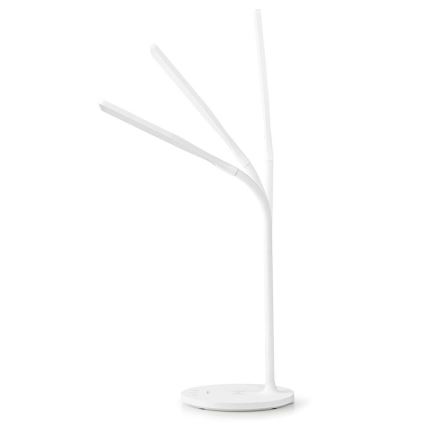 LED Regulação táctil flexible candeeiro de mesa com 15W carregamento sem fios Qi LED/5,5W/230V 2700-6500K branco