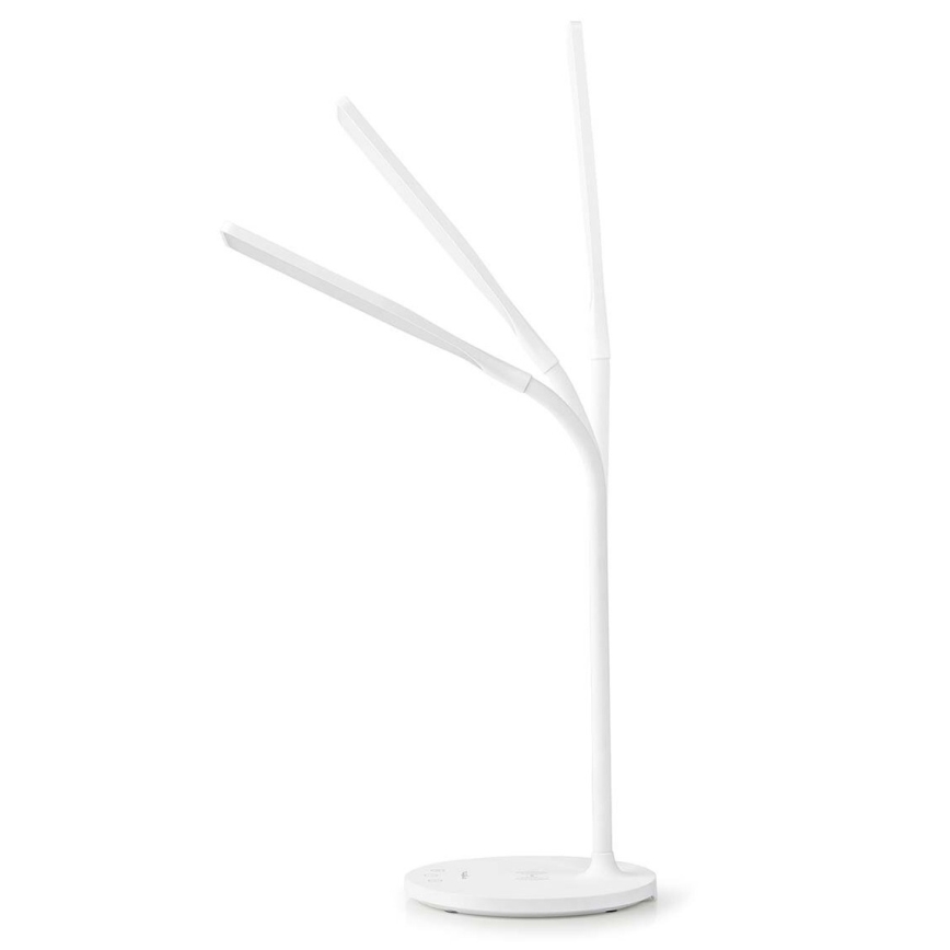 LED Regulação táctil flexible candeeiro de mesa com 15W carregamento sem fios Qi LED/5,5W/230V 2700-6500K branco