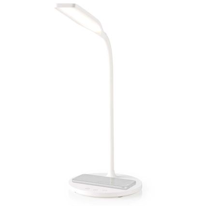 LED Regulação táctil flexible candeeiro de mesa com 15W carregamento sem fios Qi LED/5,5W/230V 2700-6500K branco