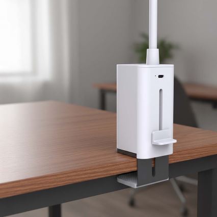 Lâmpada de mesa LED flexível com clipe, tátil, recarregável e regulável LED/5W/1200 mAh branca