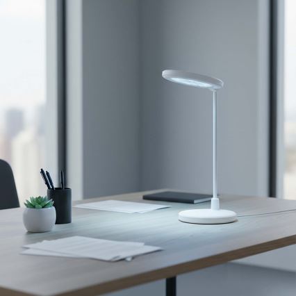 Lâmpada LED tátil recarregável dimerizável com espelho LED/6W/1200 mAh 3000/4000/5700K CRI 90 branca