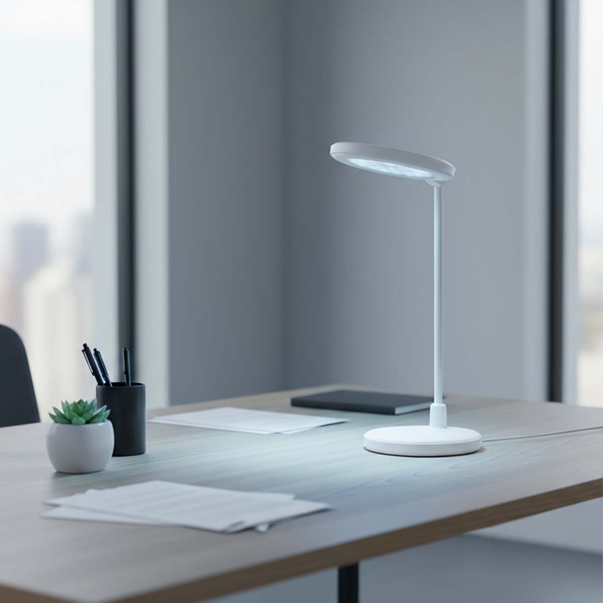 Lâmpada LED tátil recarregável dimerizável com espelho LED/6W/1200 mAh 3000/4000/5700K CRI 90 branca