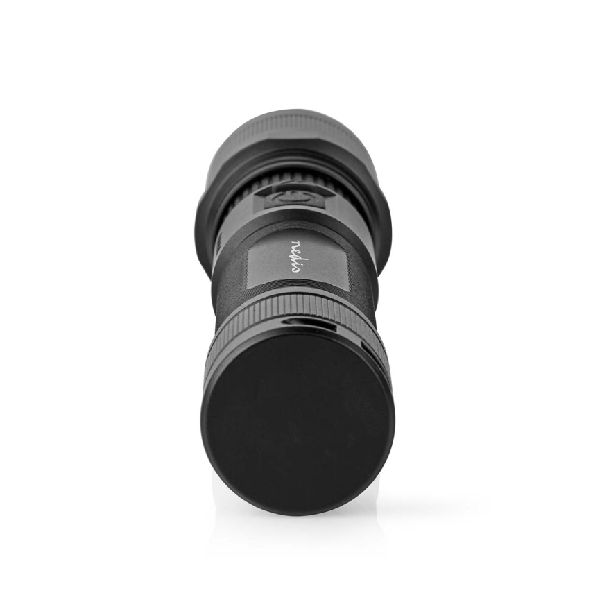 Lanterna LED dimerizável de alumínio recarregável LED/10W/5V 2200 mAh IPX4 preta