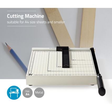 Cortador de papel A4 210 x 297 mm branco