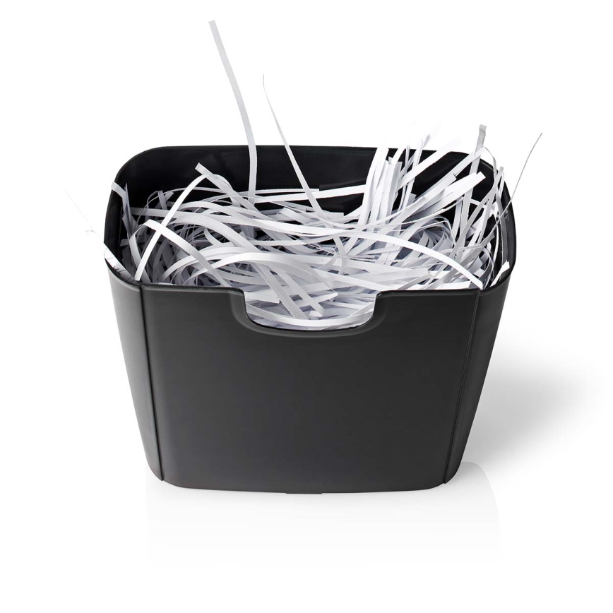 Triturador de papel A4 capacidade 10 l 230V preto