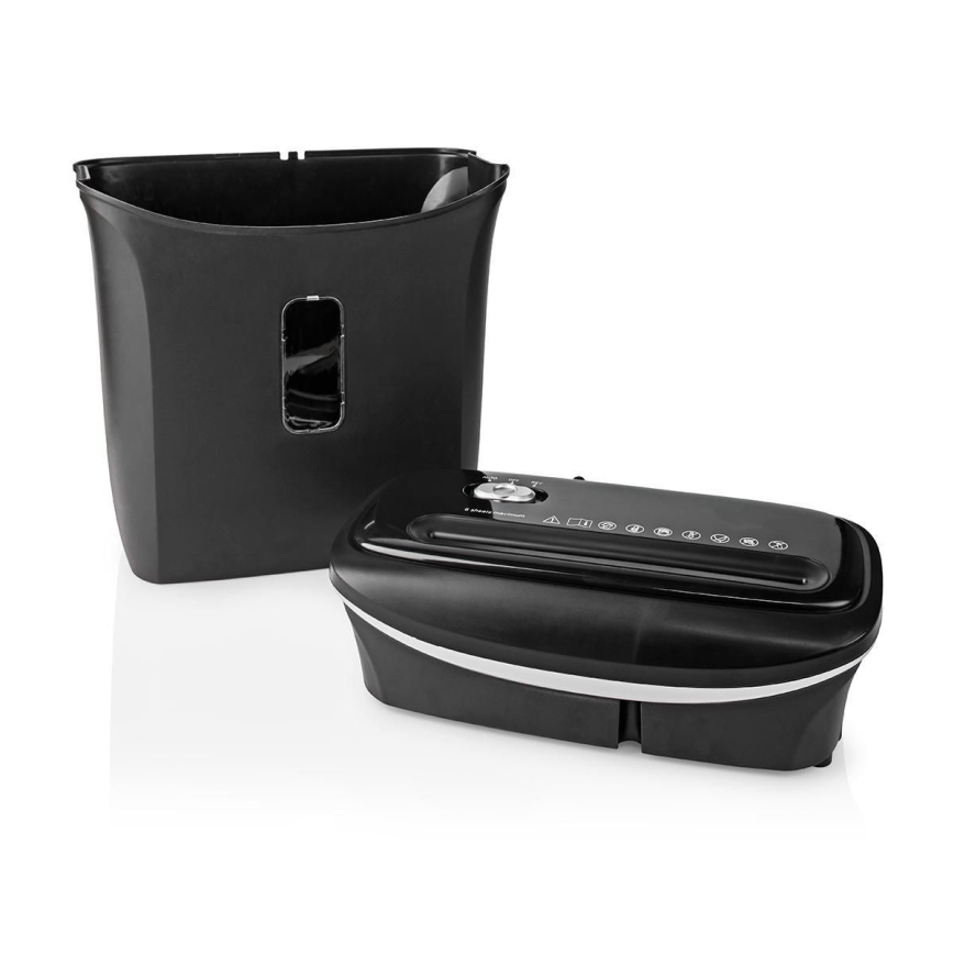 Trituradora de papel A4 volume 12 l 230V preto