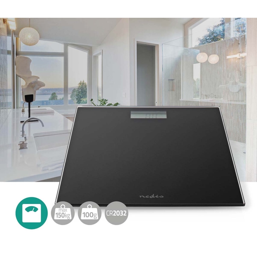 Balança pessoal digital 1xCR2032 preto