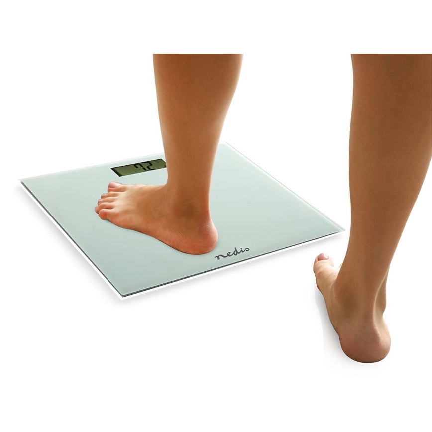 Balança pessoal digital 1xCR2032 branco