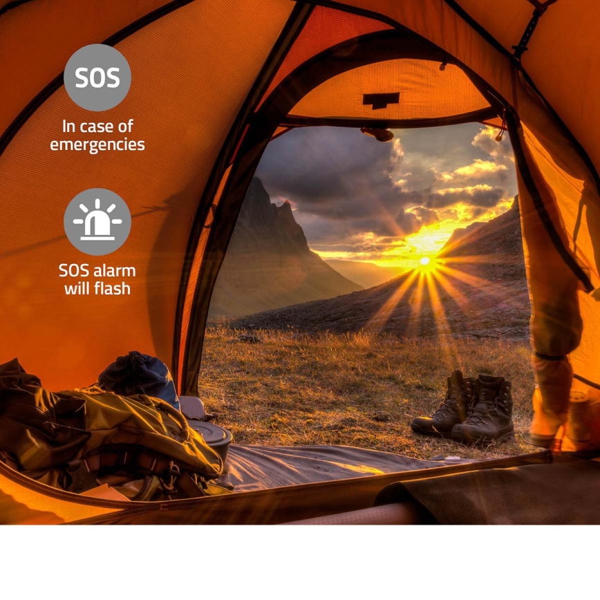 Rádio DAB+/FM com manivela, painel solar e lanterna LED 5V/2500 mAh verde/preto