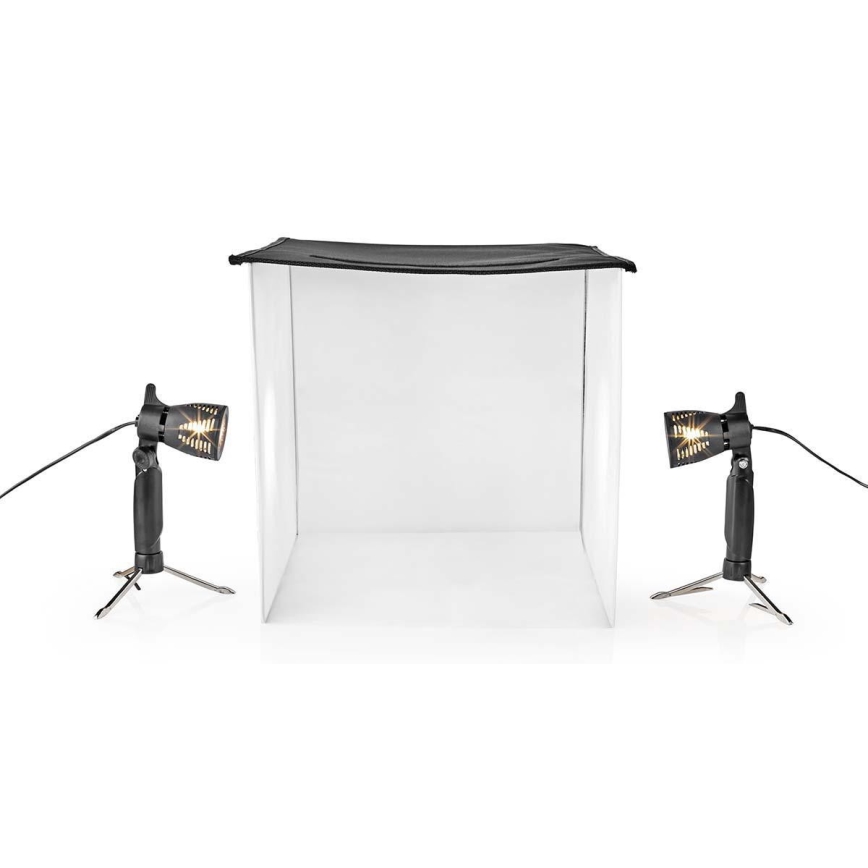 Estúdio de Fotografia Portátil LED 2xGU10/5W/230V